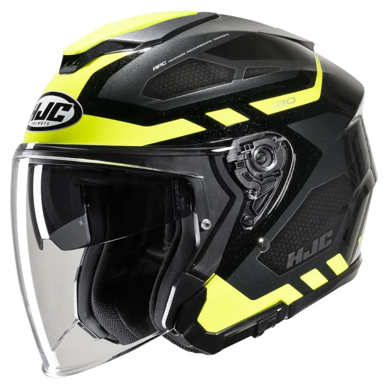 Kask otwarty HJC I30 ATON BLACK/YELLOW czarny żółty fluo