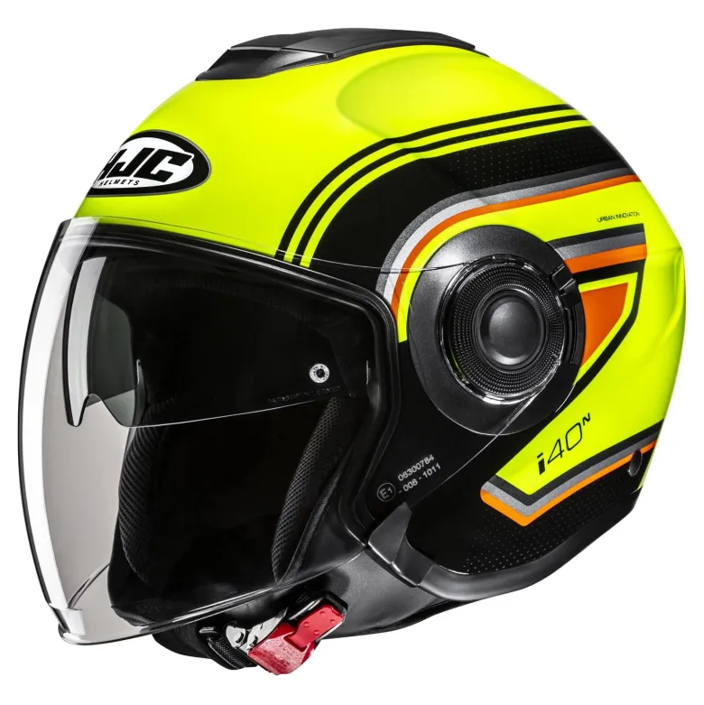 Kask otwarty HJC I40N LINIA YELLOW/BLACK żółty czarny