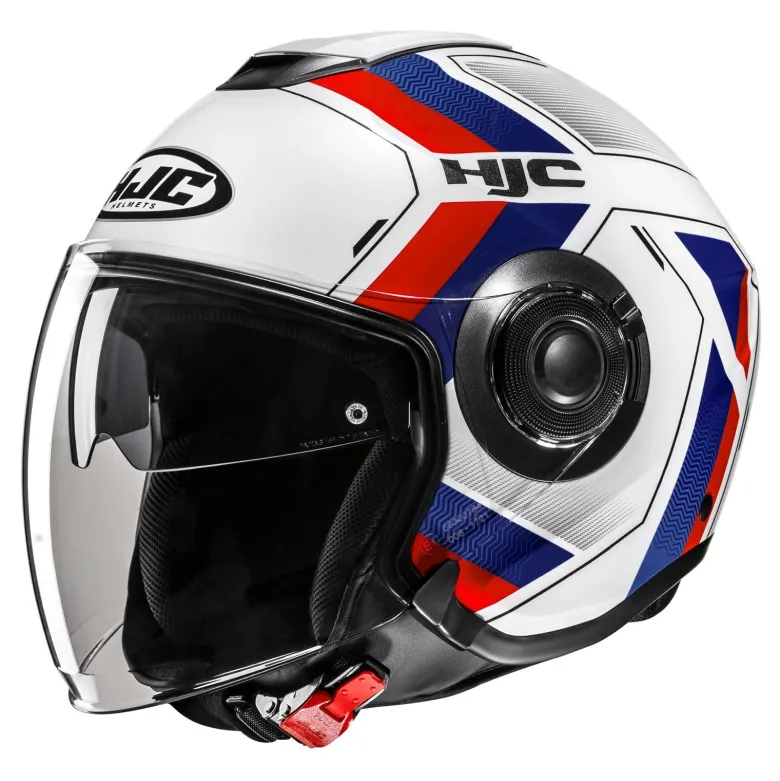 Kask otwarty HJC I40N VELU WHITE/RED biały czerwony