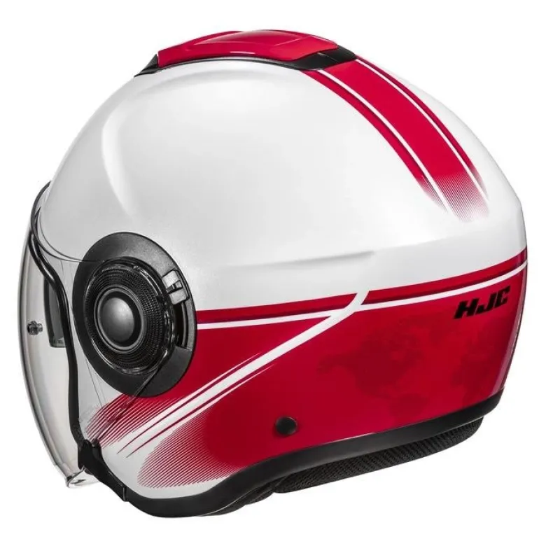 Kask otwarty HJC I40N VISION WHITE/RED biały czerwony