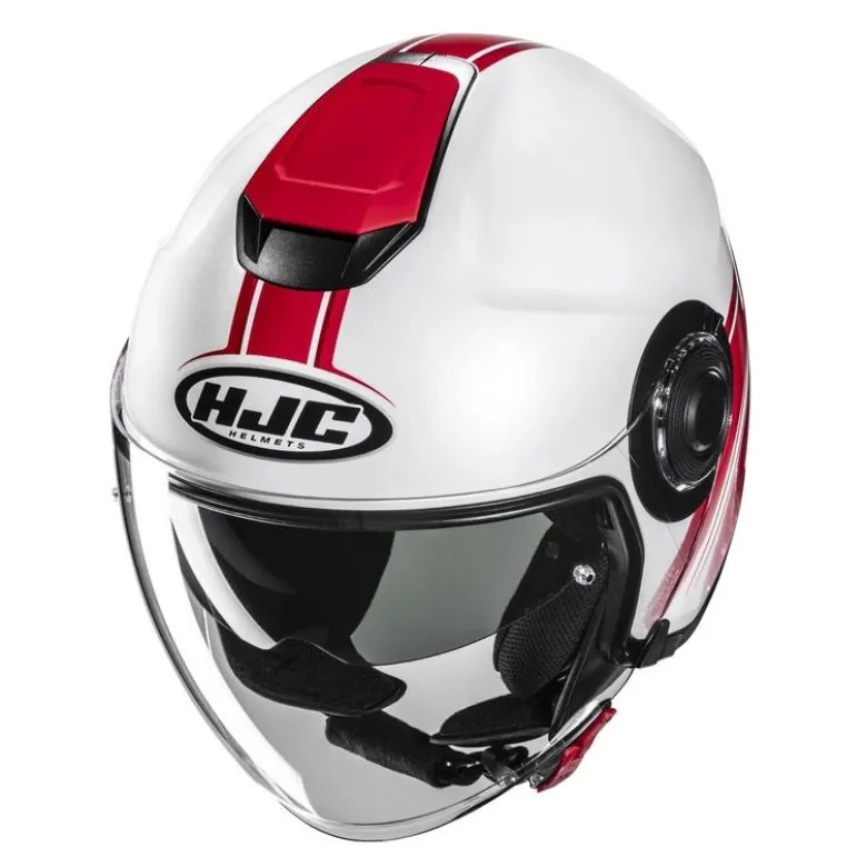 Kask otwarty HJC I40N VISION WHITE/RED biały czerwony