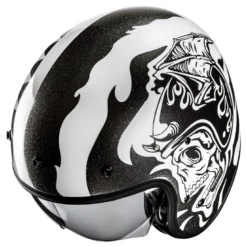 Kask otwarty HJC V31 FLAME WHITE/BLACK biały czarny