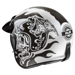 Kask otwarty HJC V31 FLAME WHITE/BLACK biały czarny
