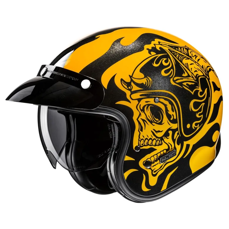 Kask otwarty HJC V31 FLAME YELLOW/BLACK żółty czarny