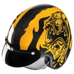 Kask otwarty HJC V31 FLAME YELLOW/BLACK żółty czarny