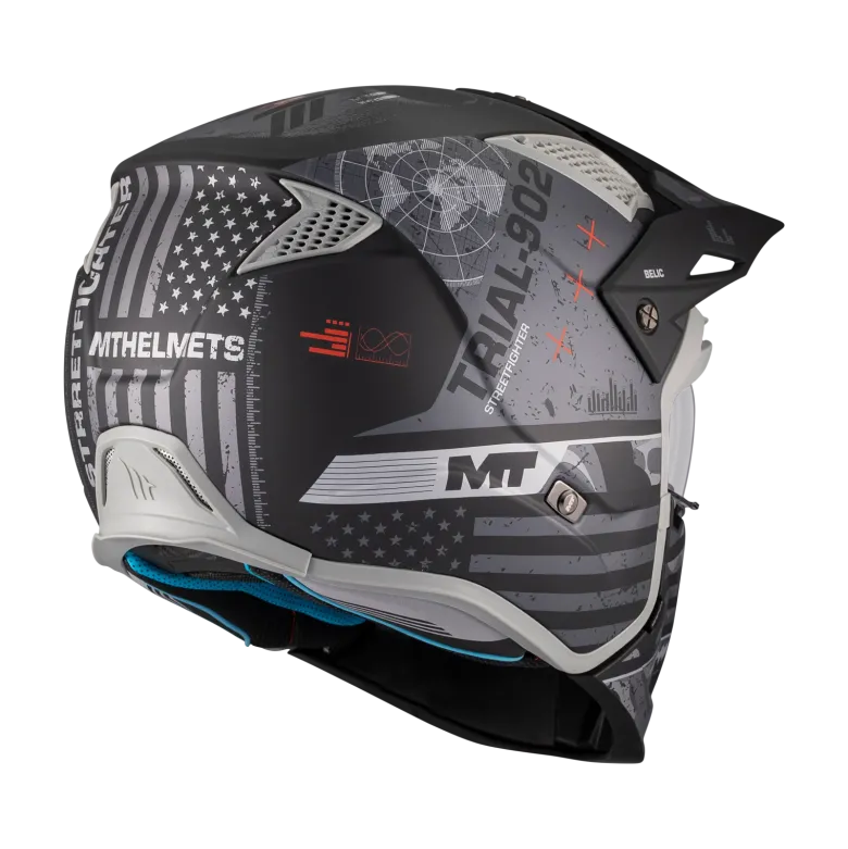 Kask otwarty MT STREETFIGHTER SV S BELIC GREY/BLACK czarny szary