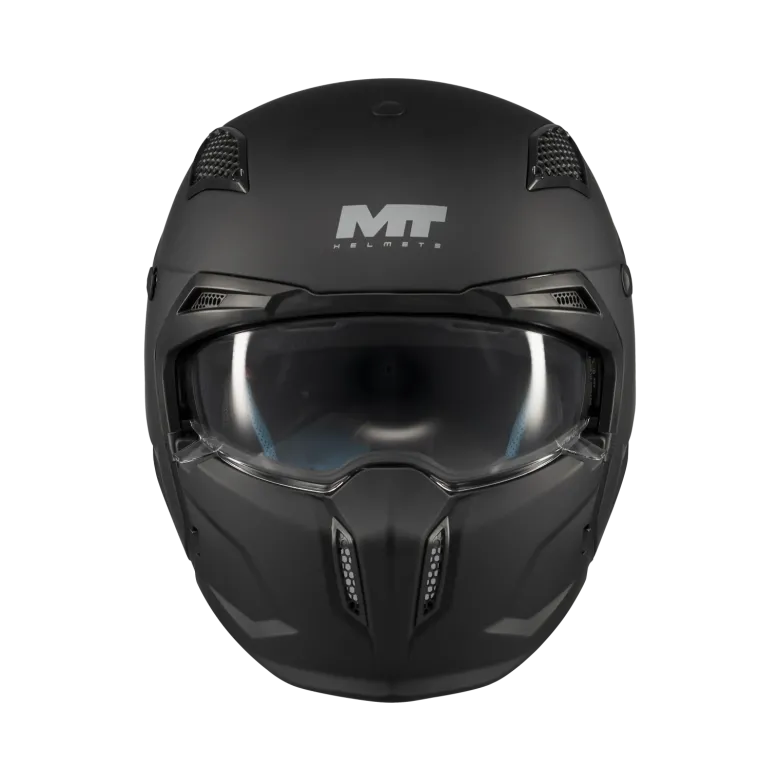 Kask otwarty MT STREETFIGHTER SV S PURE BLACK MATT czarny mat