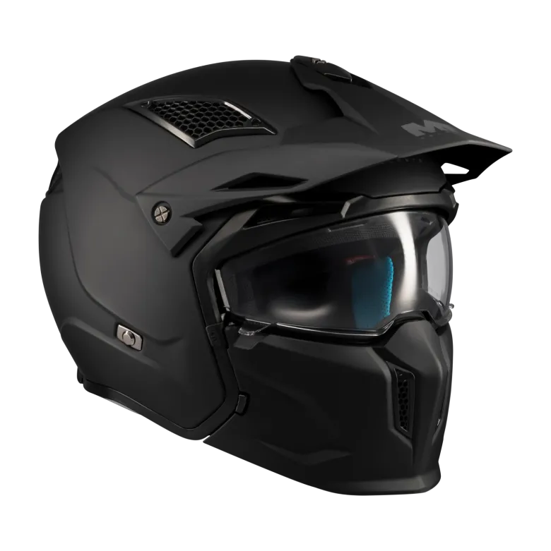 Kask otwarty MT STREETFIGHTER SV S PURE BLACK MATT czarny mat