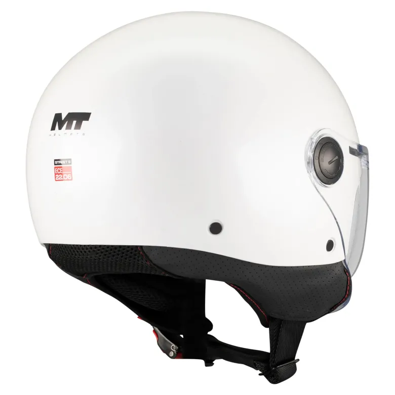 Kask otwarty MT STREET S PURE WHITE GLOSS biały