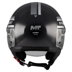 Kask otwarty MT STREET S RUNAWAY BLACK/SILVER czarny srebrny