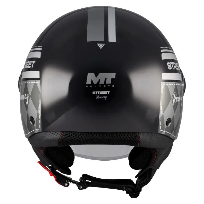 Kask otwarty MT STREET S RUNAWAY BLACK/SILVER czarny srebrny