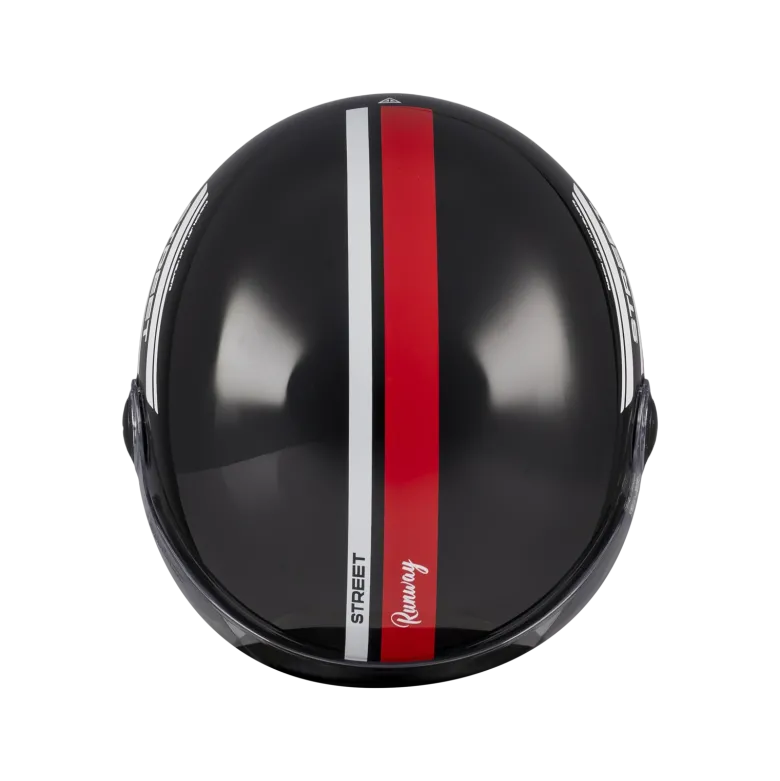 Kask otwarty MT STREET S RUNAWAY BLACK/RED czarny czerwony