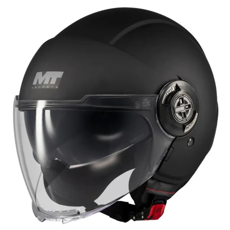 Kask otwarty MT VIALE SV S PURE BLACK MATT czarny mat