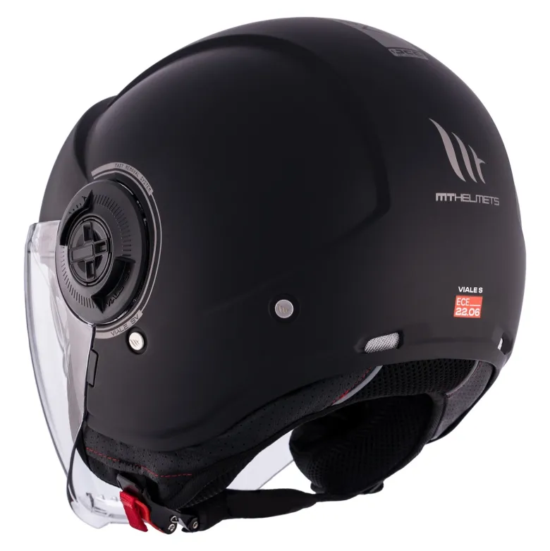 Kask otwarty MT VIALE SV S SOLID MATT BLACK czarny mat