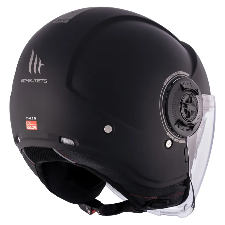 Kask otwarty MT VIALE SV S SOLID MATT BLACK czarny mat