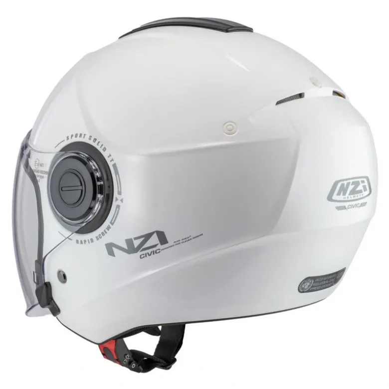 Kask otwarty NZI CIVIC SOLID WHITE biały