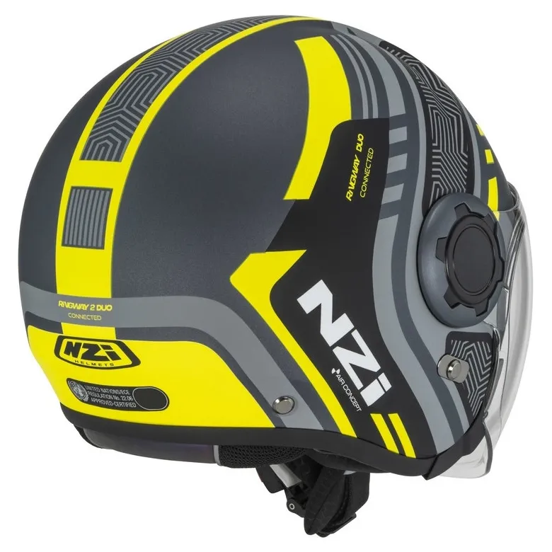 Kask otwarty NZI RINGWAY 2 DUO CONNECTED ANTRACITE GREY MATT szary