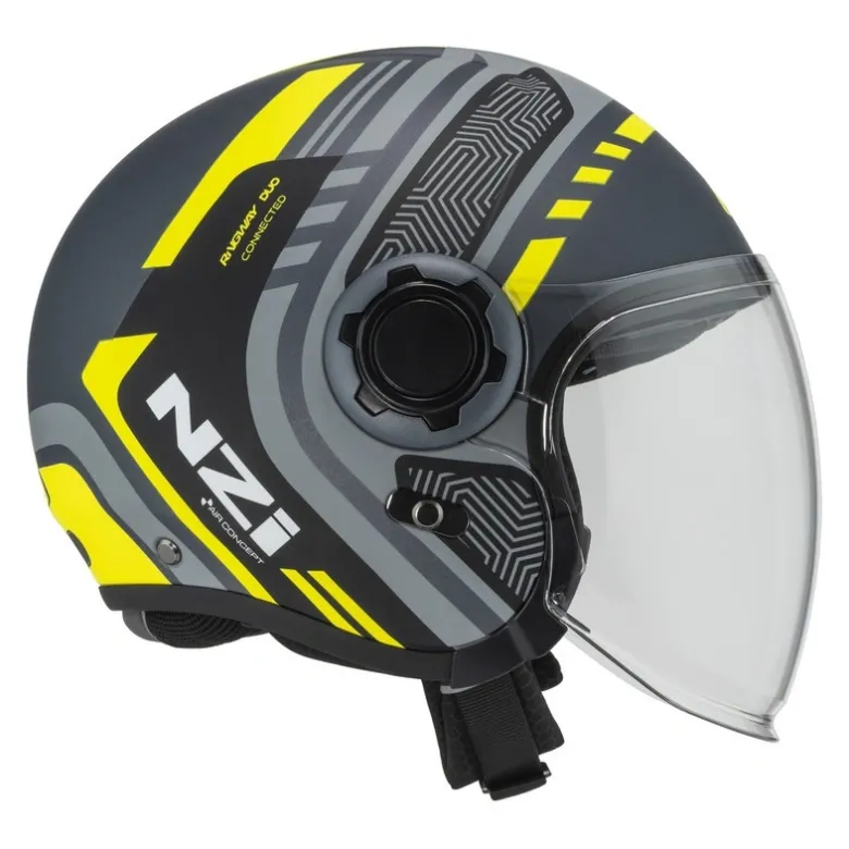 Kask otwarty NZI RINGWAY 2 DUO CONNECTED ANTRACITE GREY MATT szary