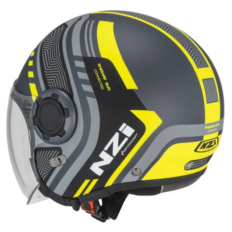 Kask otwarty NZI RINGWAY 2 DUO CONNECTED ANTRACITE GREY MATT szary