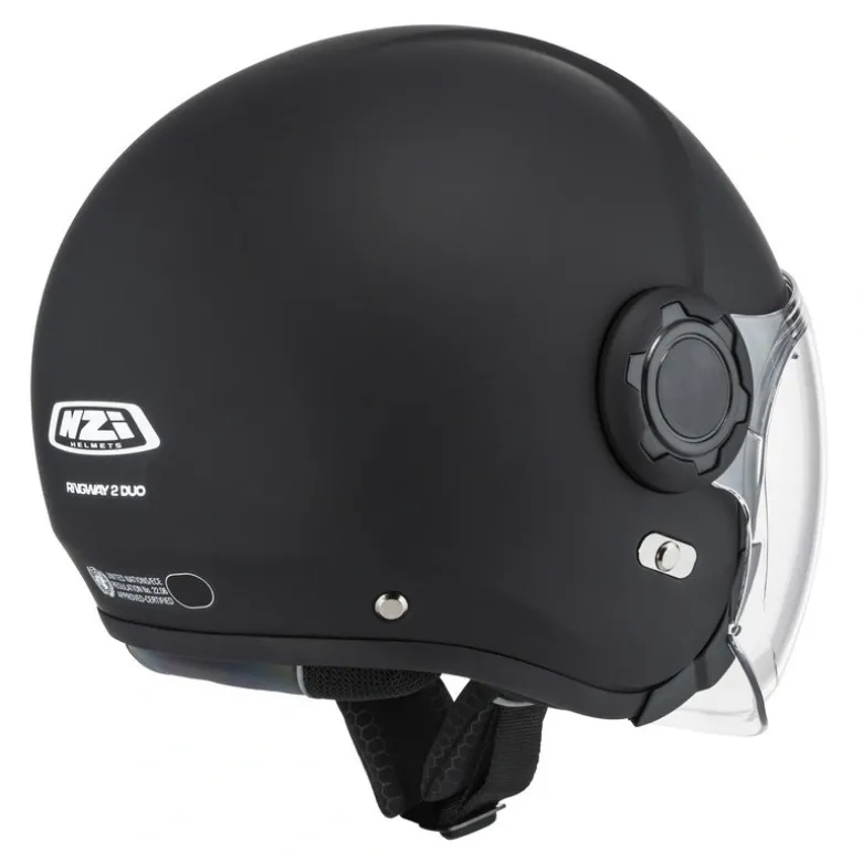 Kask otwarty NZI RINGWAY 2 DUO MATT BLACK czarny mat