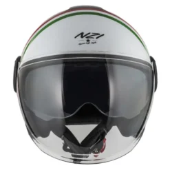 Kask otwarty NZI RINGWAY 2 DUO SKYLINE BLACK WHITE ITALY czarny biały
