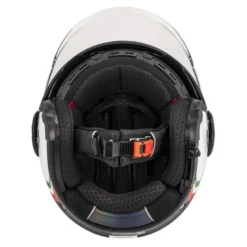 Kask otwarty NZI RINGWAY 2 DUO SKYLINE BLACK WHITE ITALY czarny biały
