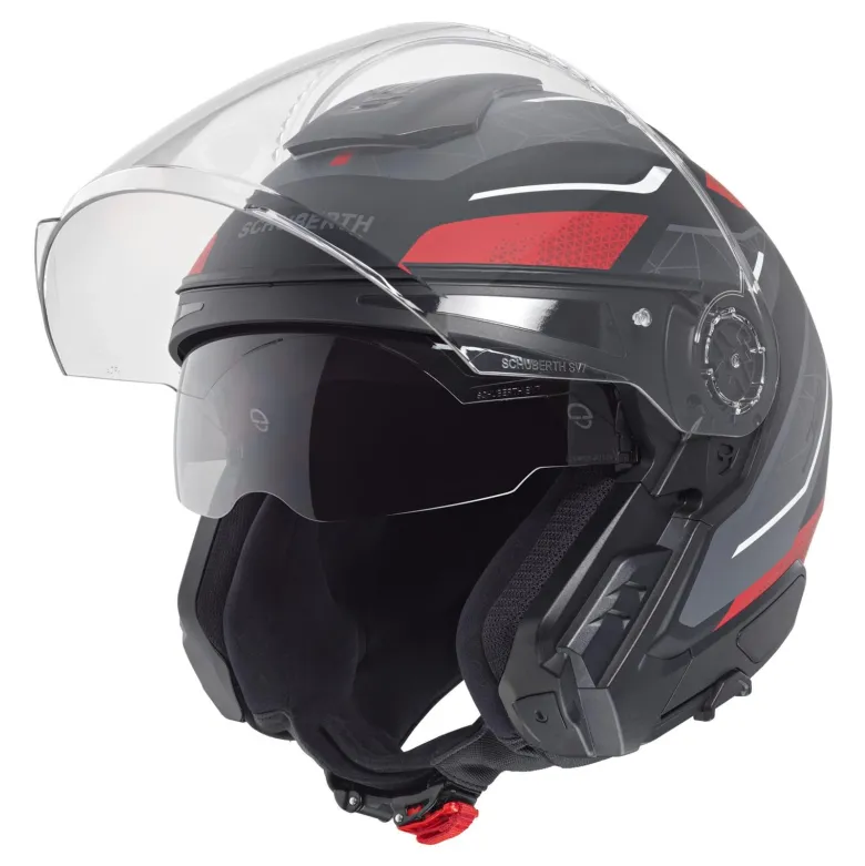 Kask otwarty SCHUBERTH J2 ECE SIGMA RED czarny czerwony