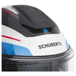 Kask otwarty SCHUBERTH J2 ECE SIGMA BLUE biały niebieski czerwony czarny
