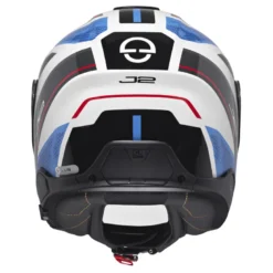 Kask otwarty SCHUBERTH J2 ECE SIGMA BLUE biały niebieski czerwony czarny