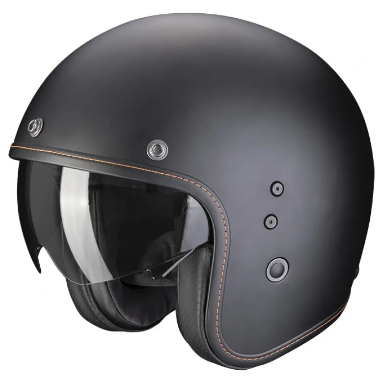 Kask otwarty SCORPION BELFAST EVO SOLID MATT BLACK czarny mat
