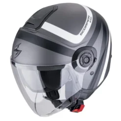 Kask otwarty SCORPION EXO-CITY II RIVA SILVER/BLACK/WHITE srebrny czarny biały