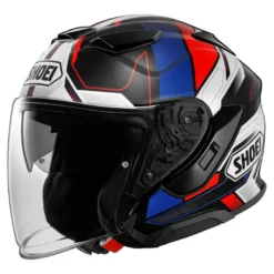 Kask otwarty SHOEI J-CRUISE 3 WHIZZY TC-10 czarny czerwony niebieski biały