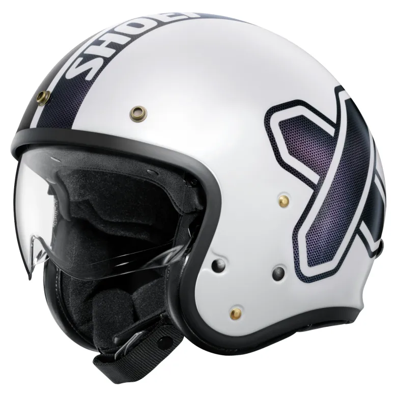 Kask otwarty SHOEI J.O 2 CROSS LOGO 2 TC-6 biały granatowy