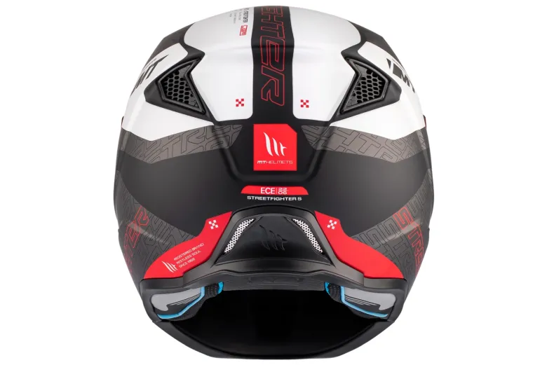Kask otwarty z wpinaną szczęką MT STREETFIGHTER SV S TOTEM MATT PEARL RED czerwony szary czarny