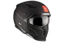Kask otwarty z wpinaną szczęką MT STREETFIGHTER SV S SOLID MATT BLACK czarny mat