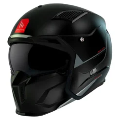 Kask otwarty z wpinaną szczęką MT STREETFIGHTER SV S SOLID MATT BLACK czarny mat