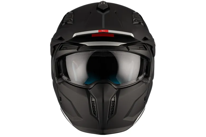 Kask otwarty z wpinaną szczęką MT STREETFIGHTER SV S SOLID MATT BLACK czarny mat
