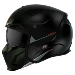 Kask otwarty z wpinaną szczęką MT STREETFIGHTER SV S SOLID MATT BLACK czarny mat