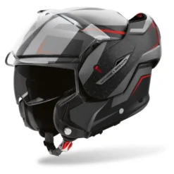 Kask szczękowy AIROH MATHISSE II MAGNET MATT czerwony szary czarny