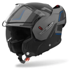 Kask szczękowy AIROH MATHISSE II GENIUS BLUE MATT niebieski szary czarny