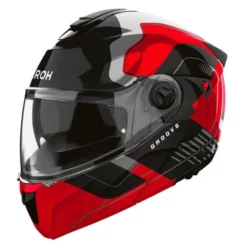 Kask szczękowy AIROH SPECKTRE GROOVE RED GLOSS czerwony szary czarny