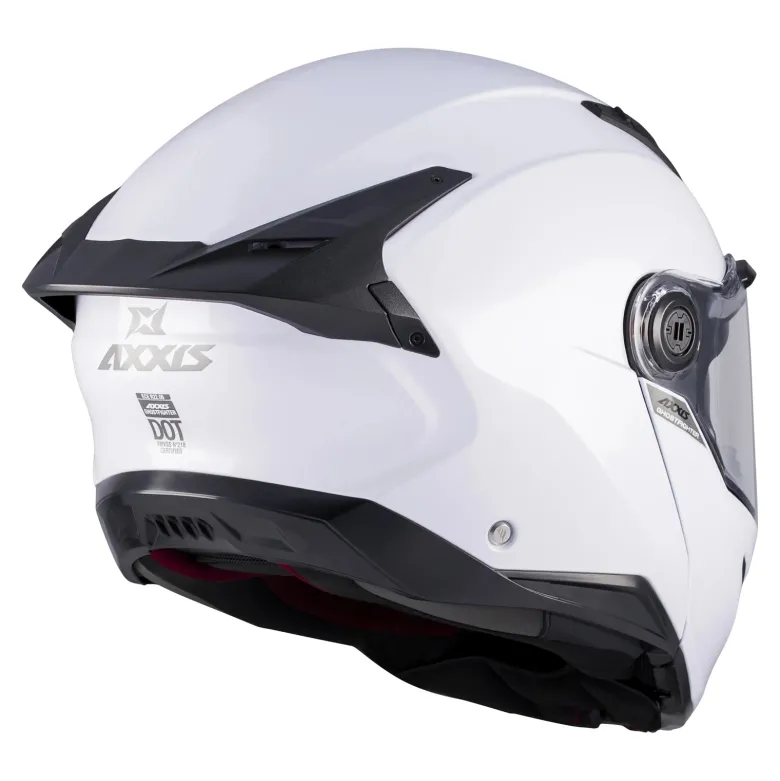 Kask szczękowy AXXIS GHOSTFIGHTER SV SOLID A0 PEARL WHITE GLOSS biały mat