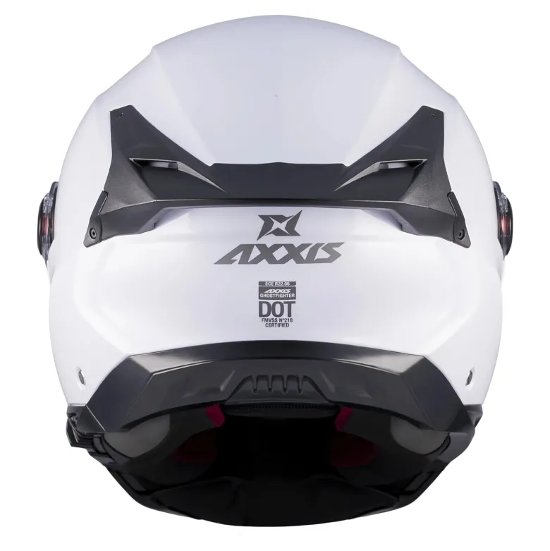 Kask szczękowy AXXIS GHOSTFIGHTER SV SOLID A0 PEARL WHITE GLOSS biały mat