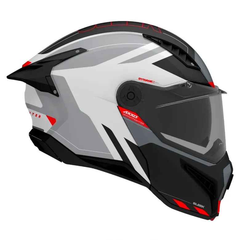 Kask szczękowy AXXIS GHOSTFIGHTER SV SLEEK A2 GLOSS szary grafitowy pomarańczowy fluo