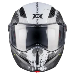 Kask szczękowy AXXIS GHOSTFIGHTER SV D-29 B2 MATT biały żółty fluo szary czarny