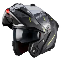 Kask szczękowy AXXIS GHOSTFIGHTER SV D-29 B2 MATT biały żółty fluo szary czarny