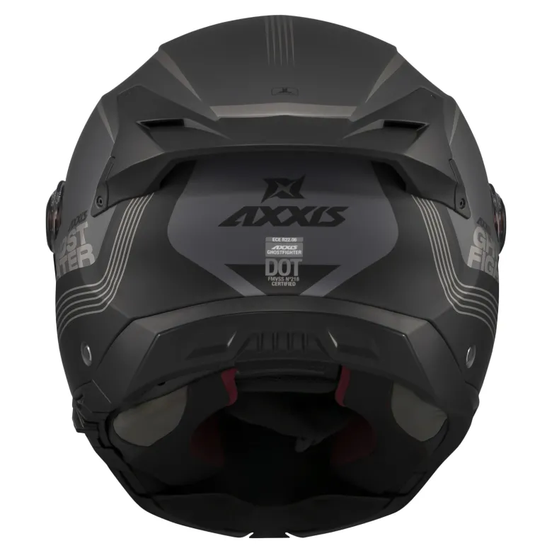 Kask szczękowy AXXIS GHOSTFIGHTER SV BITONE C12 MATT czarny szary