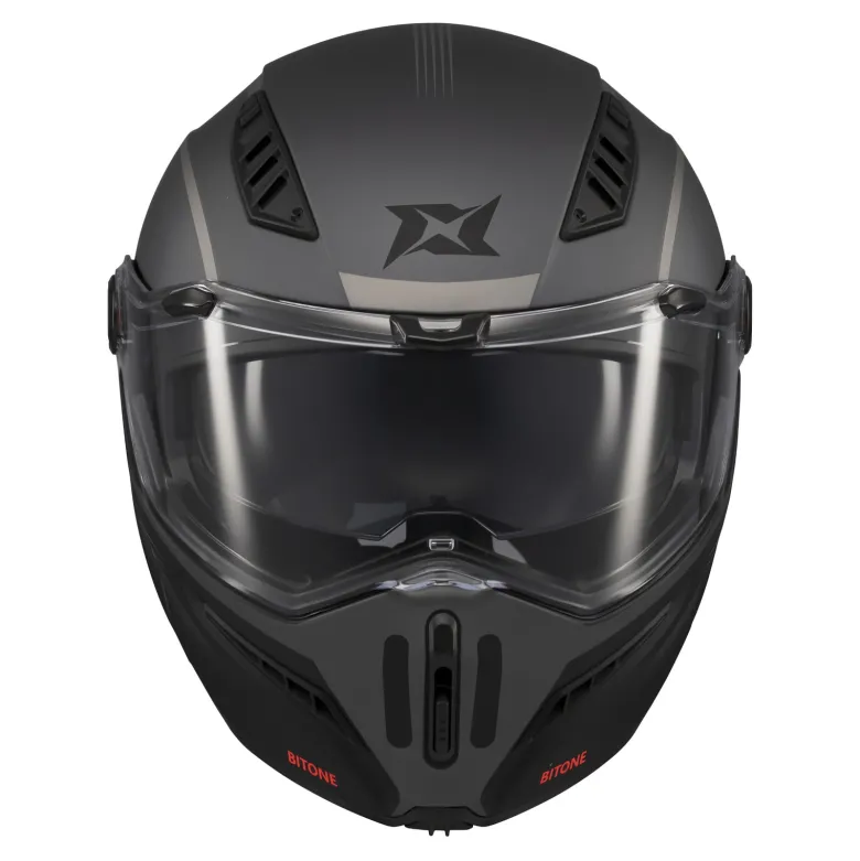 Kask szczękowy AXXIS GHOSTFIGHTER SV BITONE C12 MATT czarny szary