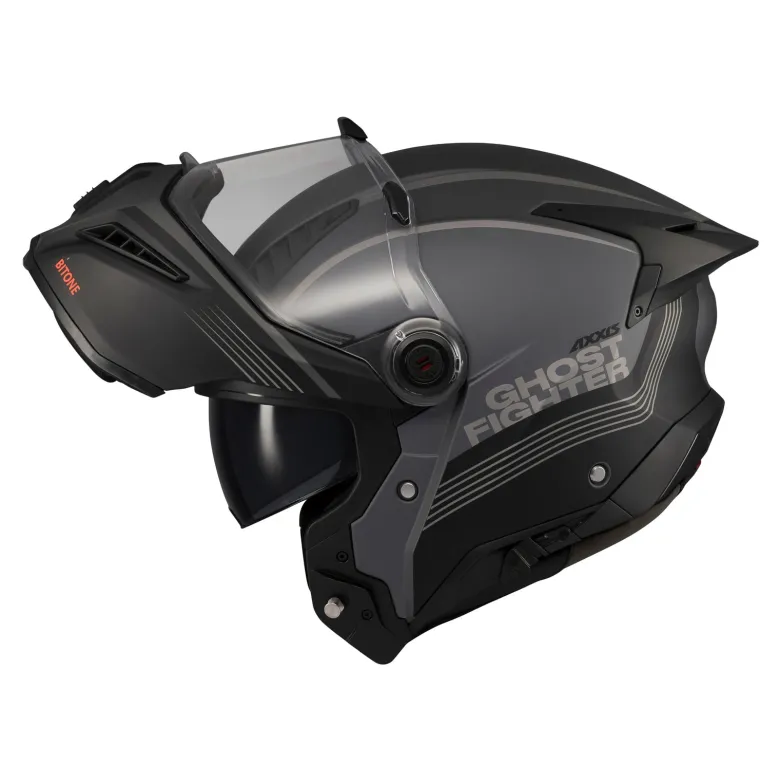 Kask szczękowy AXXIS GHOSTFIGHTER SV BITONE C12 MATT czarny szary
