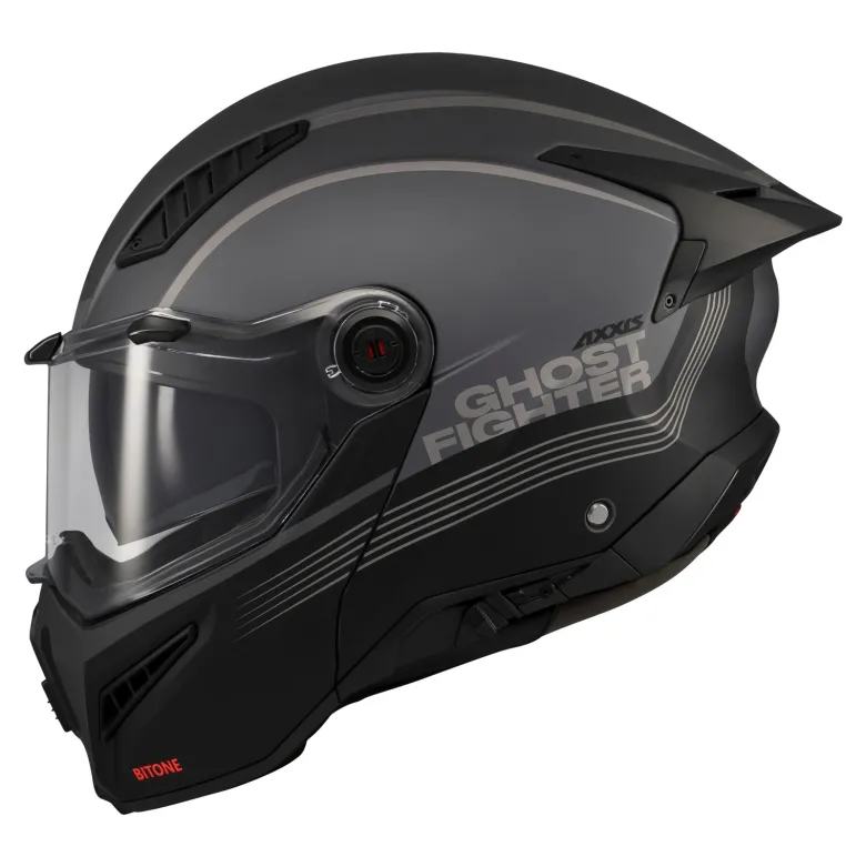 Kask szczękowy AXXIS GHOSTFIGHTER SV BITONE C12 MATT czarny szary